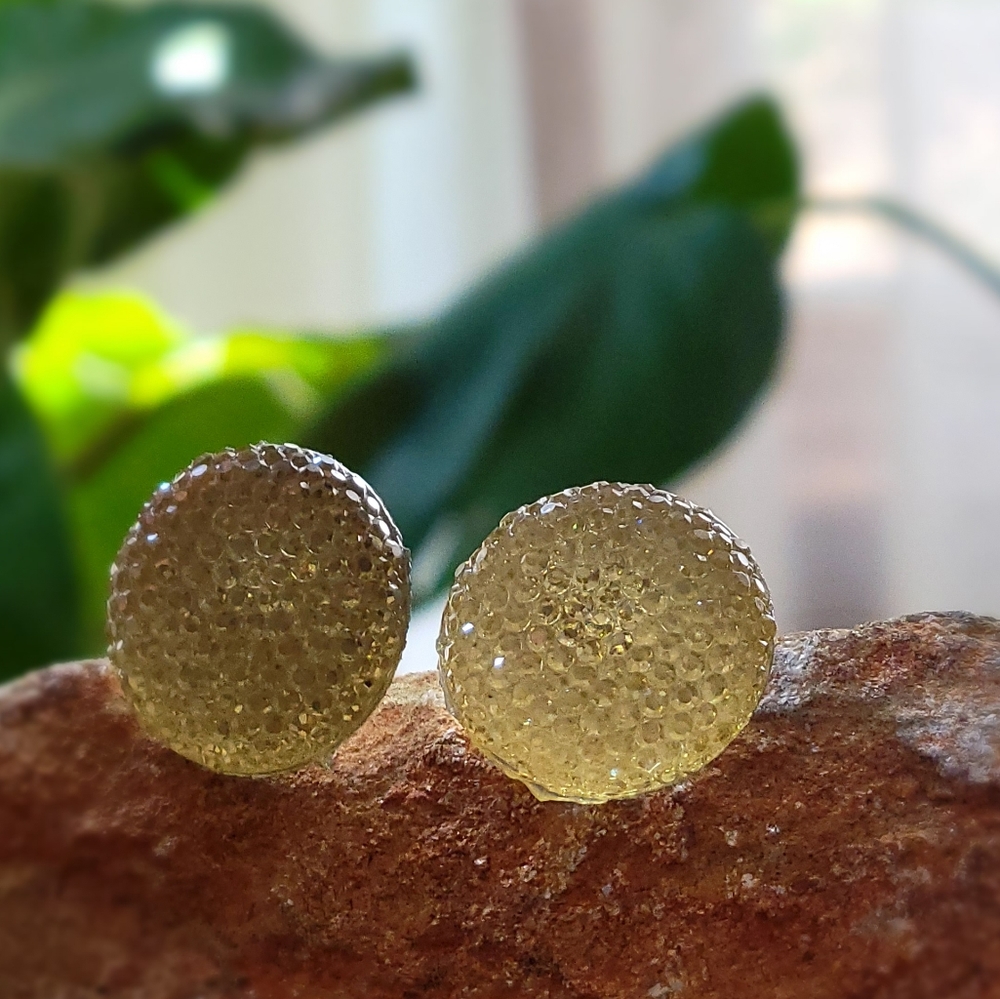 Faux Druzy Round Studs Earrings Fashion Jewelry